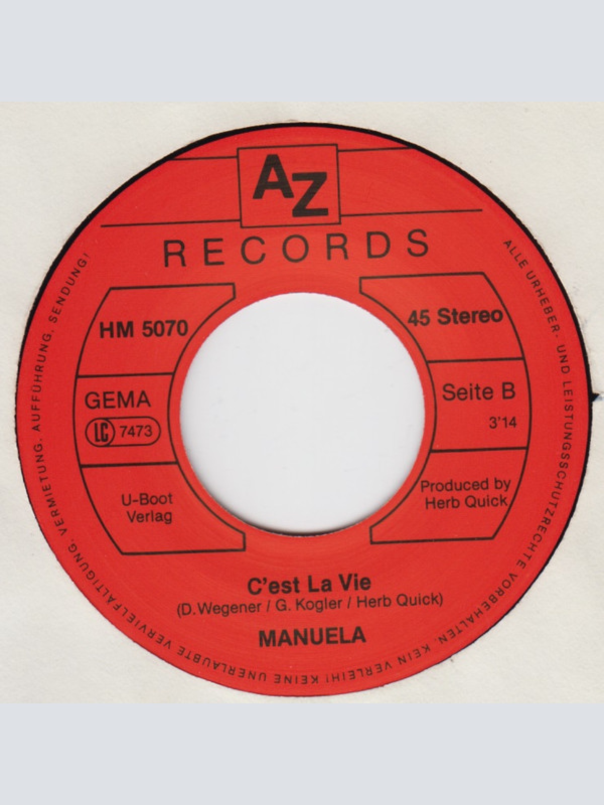 Vinyl / Manuela (5) - Second Wind