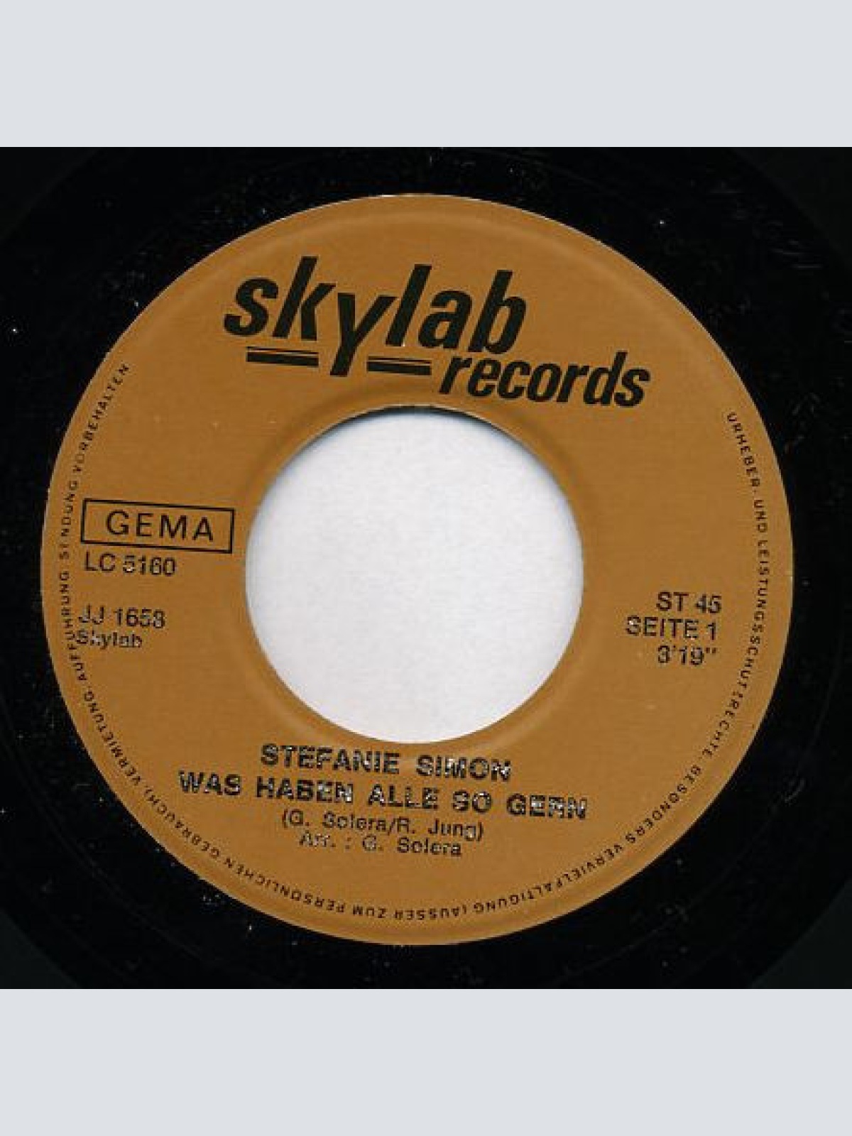 Vinyl / Stefanie Simon - Was Haben Alle So Gern / Wenn Ich's Könnte