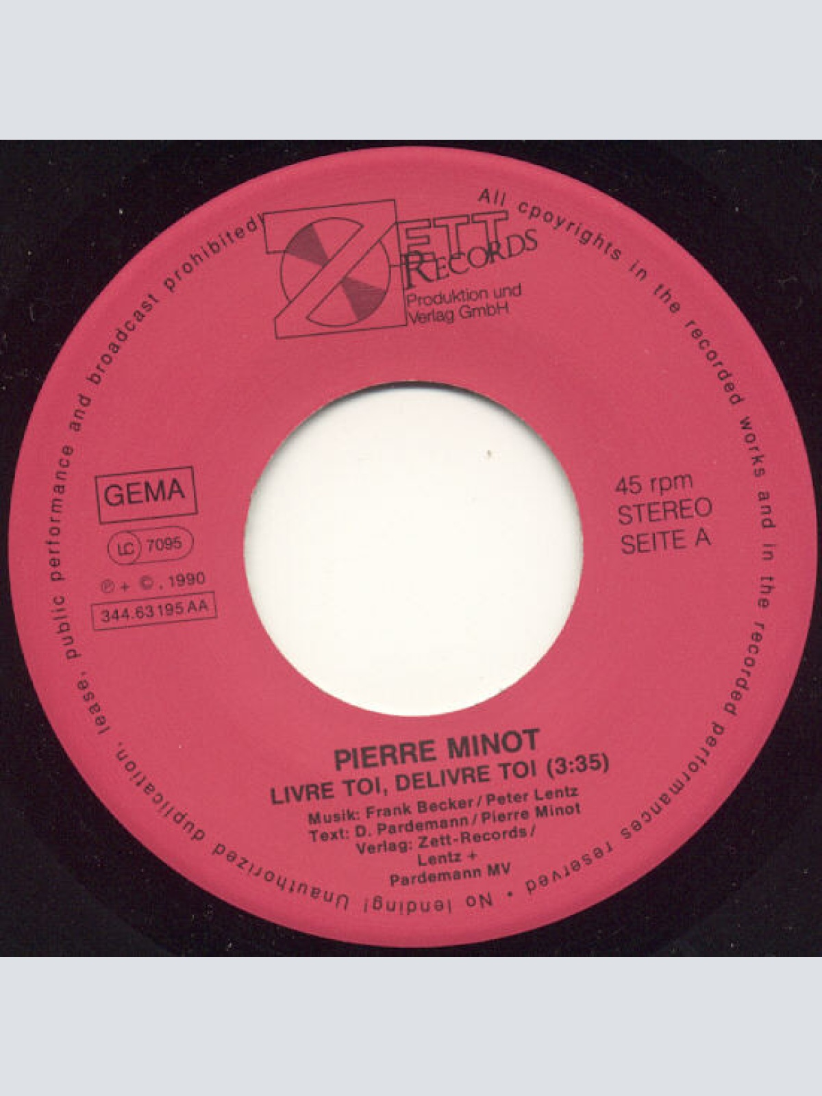 Vinyl / Pierre Minot - Livre Toi, Delivre Toi / Frierendes Herz