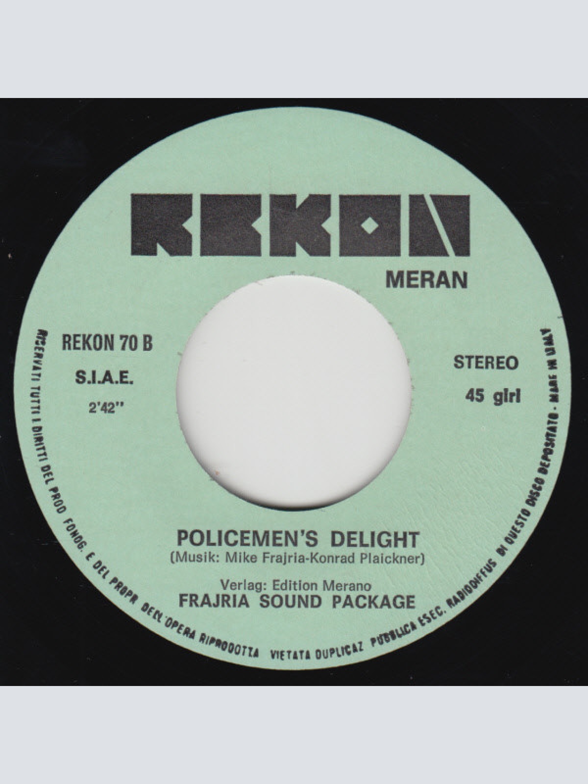 Vinyl / Orchester Konrad Plaickner, Frajria Sound Package* - Good Morning Europe