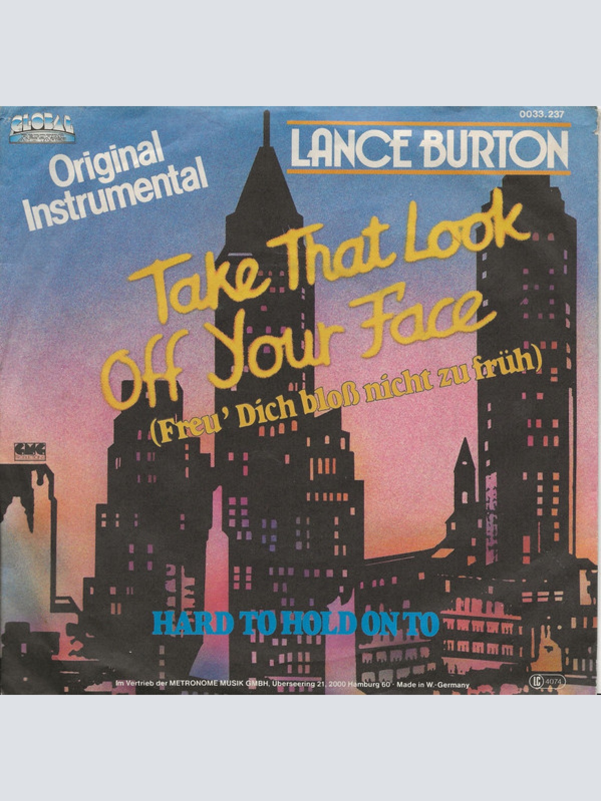 Vinyl / Lance Burton - Take That Look Off Your Face