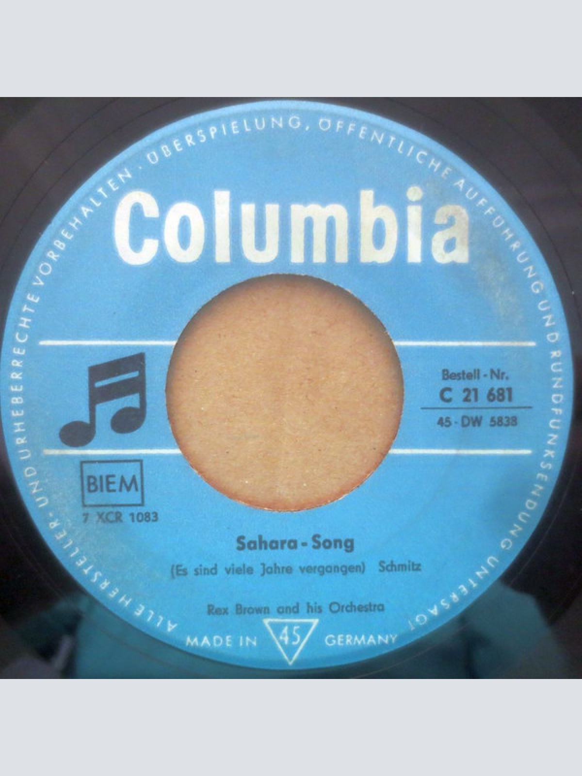 Vinyl / Rex Brown And His Orchestra* - Sahara-Song / Zum Abschied Reich Ich Dir Die Hände