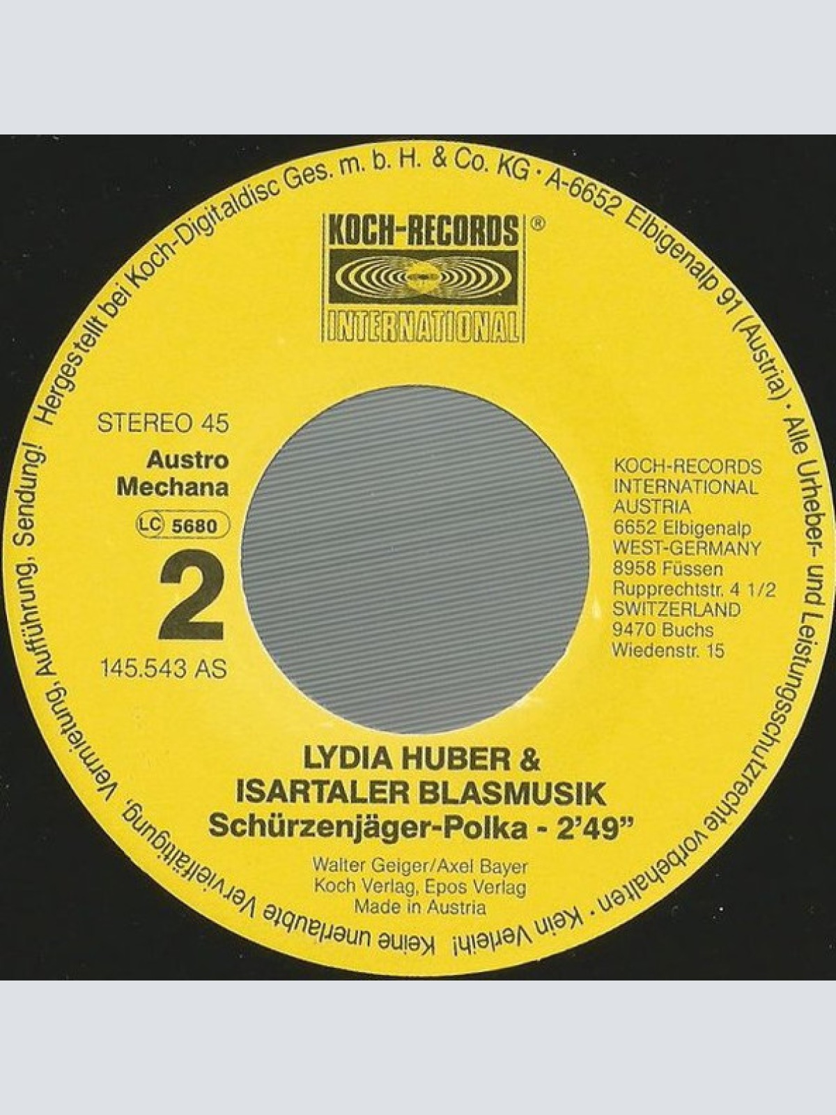 Vinyl / Lydia Huber & Die Isartaler Blasmusik - Wies'n Raspa