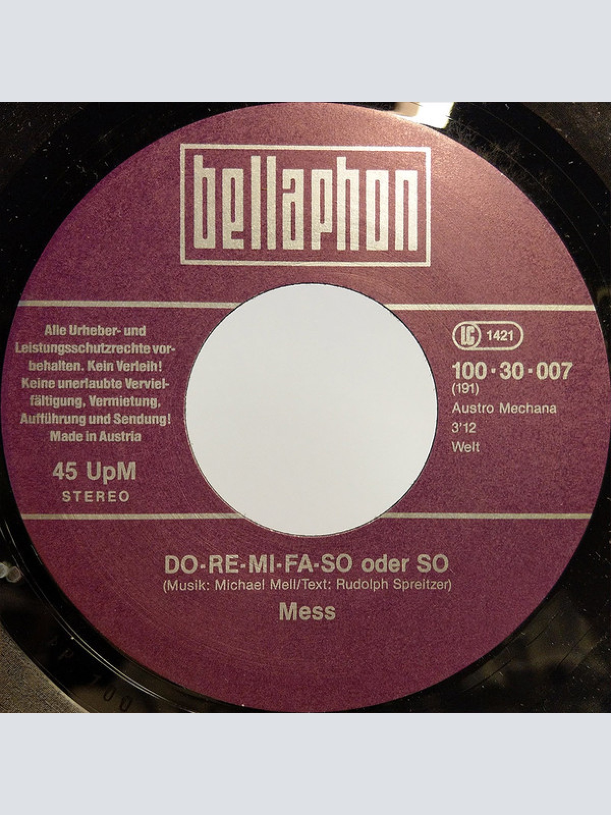 Vinyl / Mess (3) - Do-Re-Mi-Fa-So Oder So