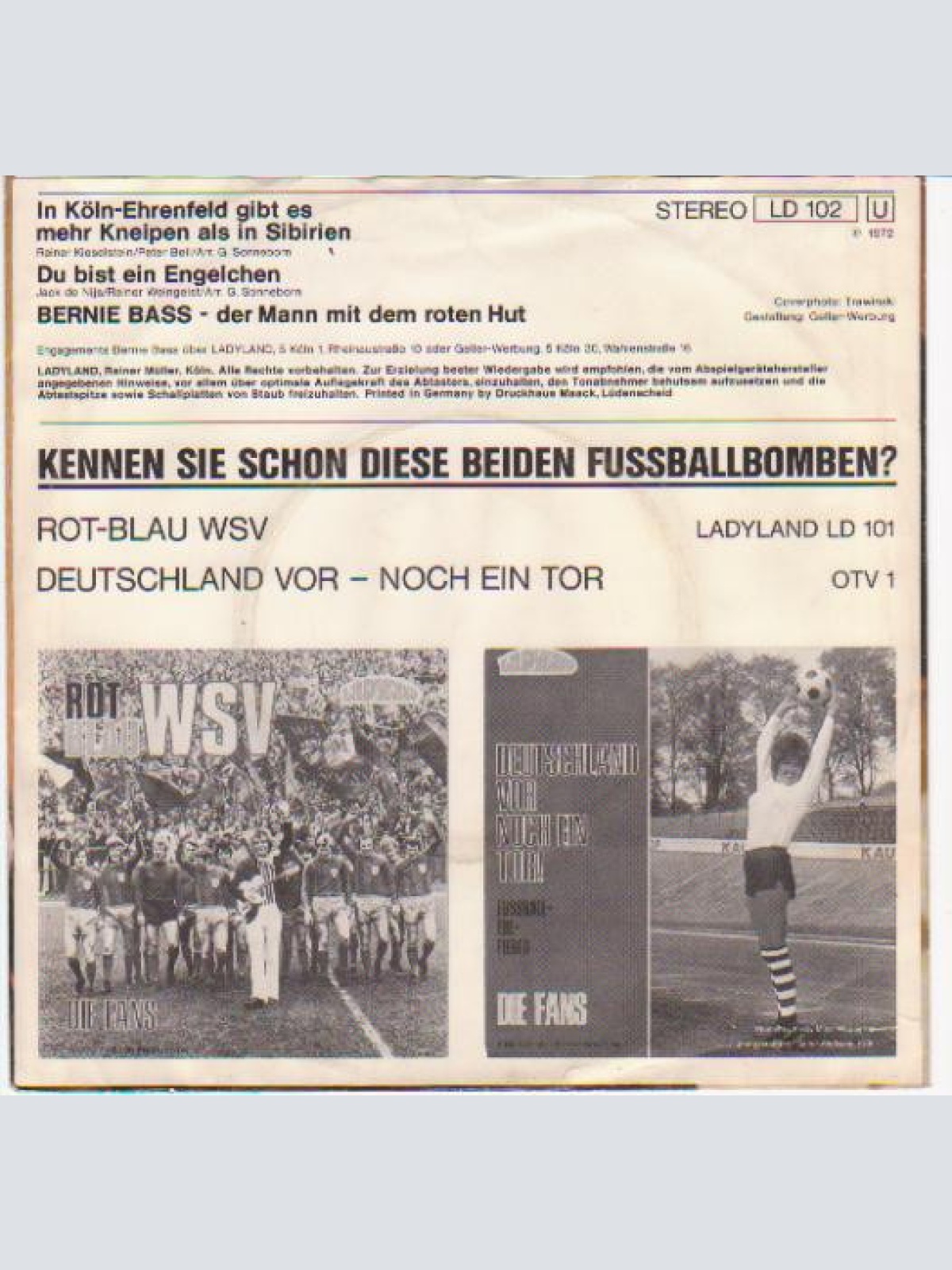 Vinyl / Bernie Bass - In Köln-Ehrenfeld Gibt Es Mehr Kneipen Als In Sibirien