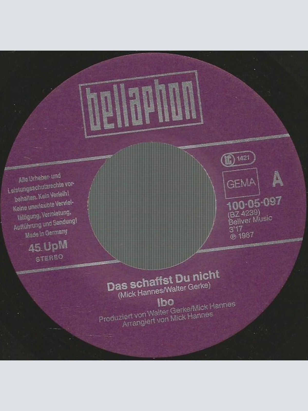 Vinyl / Ibo (2) - Das Schaffst Du Nicht