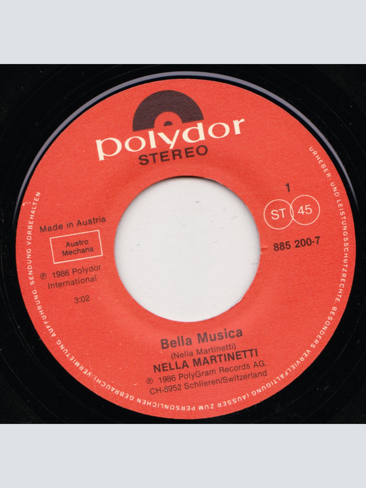 Vinyl / Nella Martinetti - Bella Musica