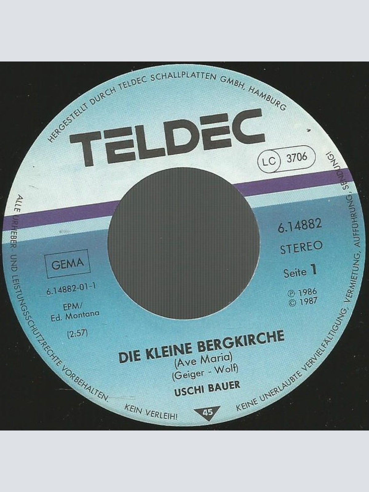 Vinyl / Uschi Bauer - Die Kleine Bergkirche