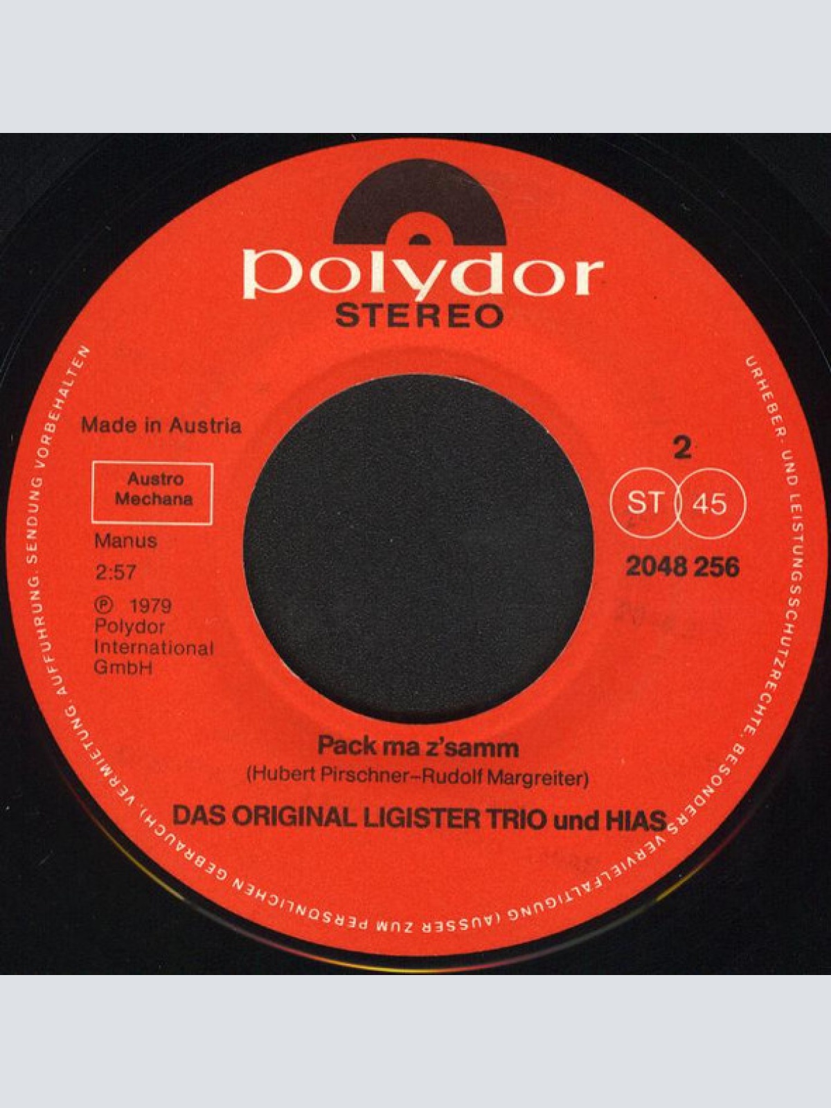 Vinyl / Das Original Ligister Trio* und Hias - So A Rausch