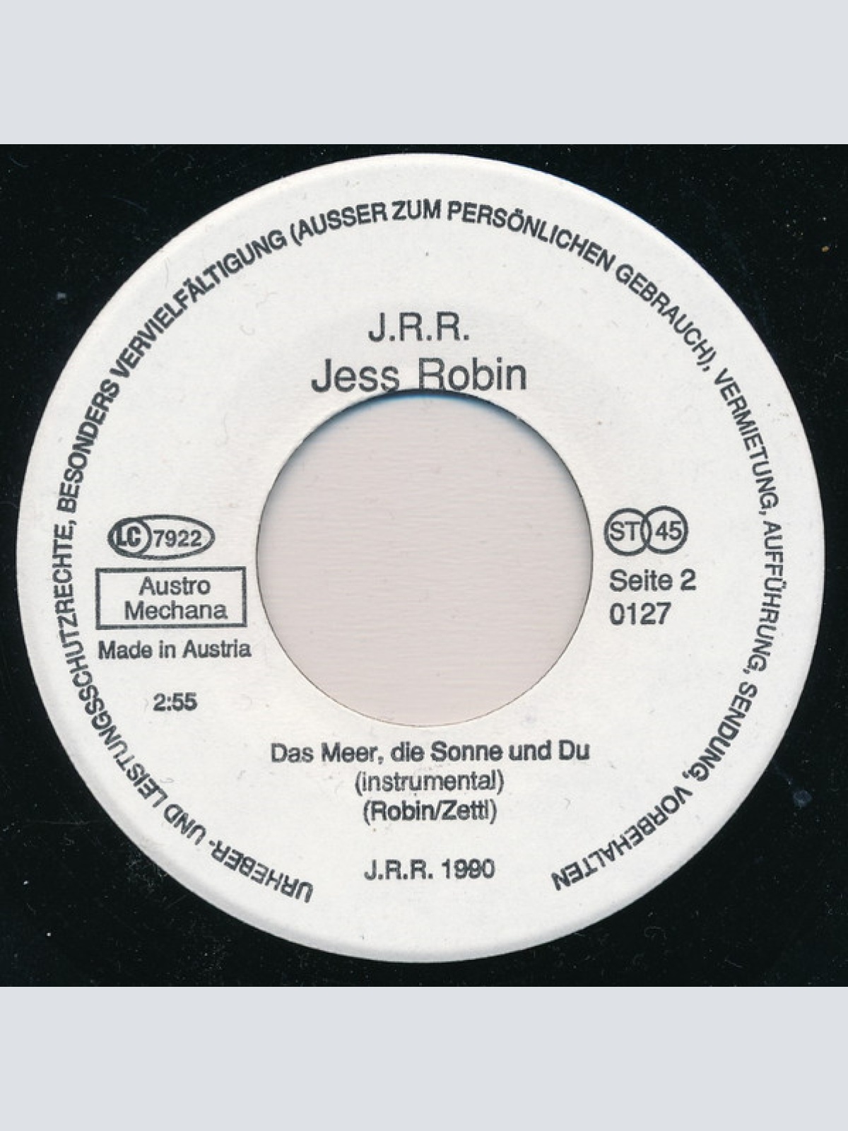 Vinyl / Jess Robin - Das Meer, Die Sonne Und Du
