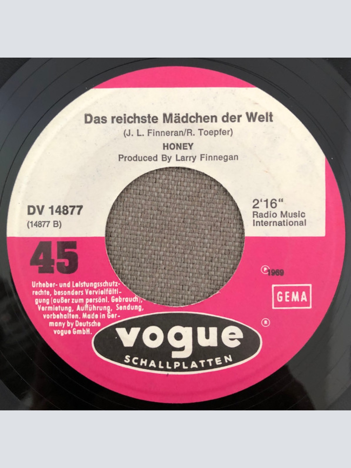 Vinyl / Honey (63) - Glück Und Heisse Tränen / Das Reichste Mädchen Der Welt