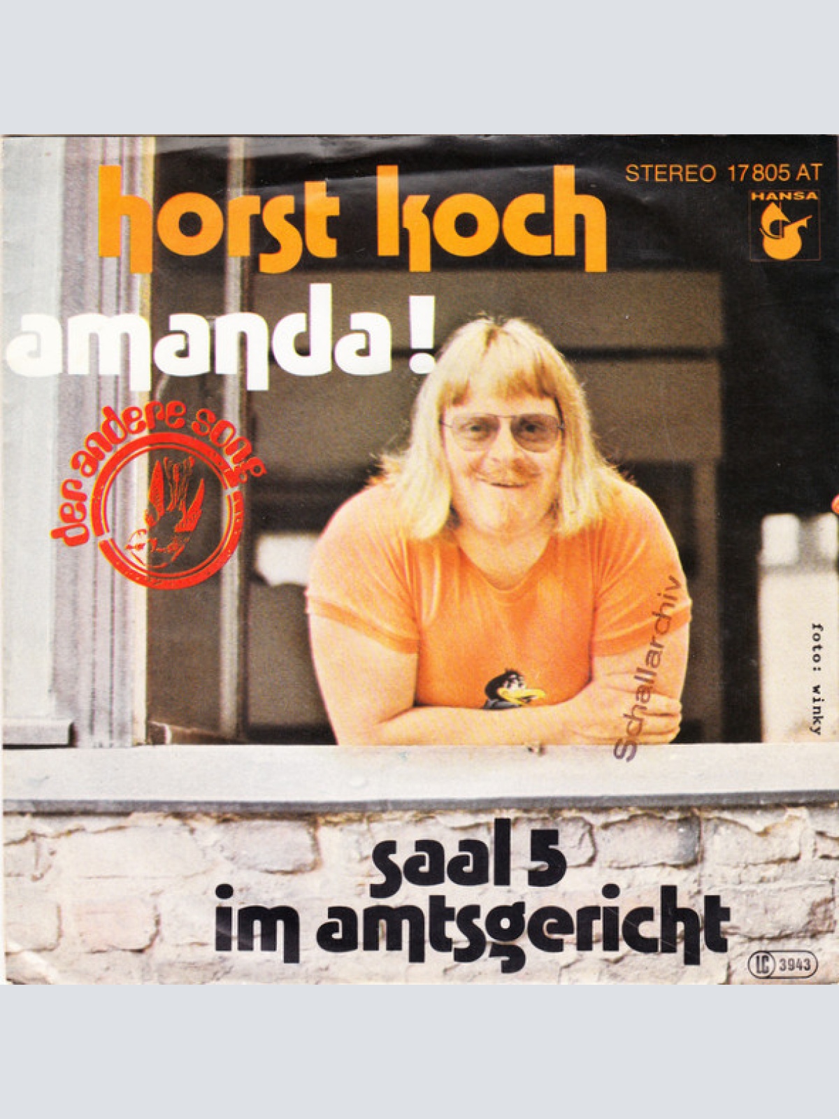 Vinyl / Horst Koch - Amanda! / Saal 5 Im Amtsgericht