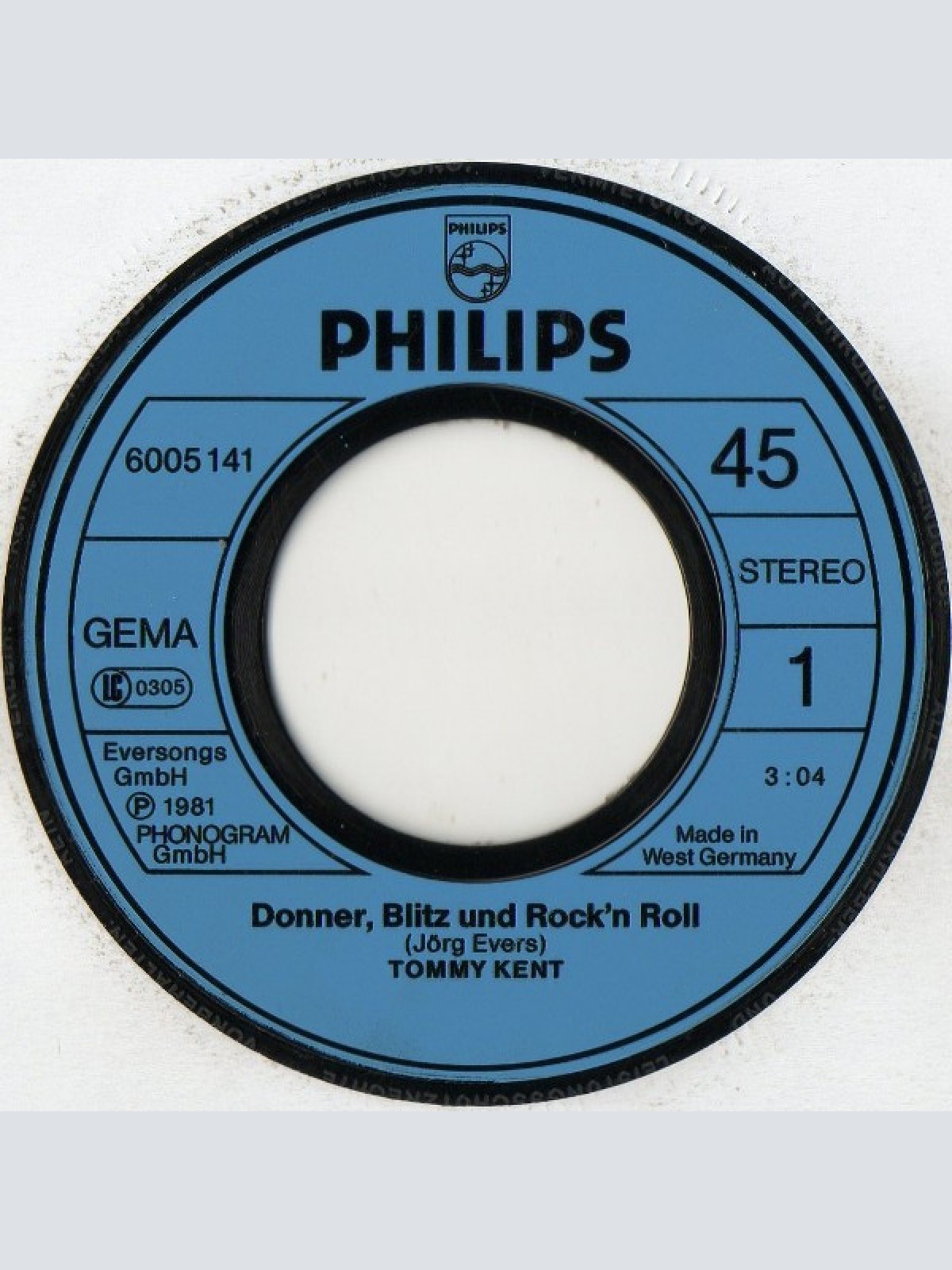 Vinyl / Tommy Kent - Donner, Blitz Und Rock'n'Roll