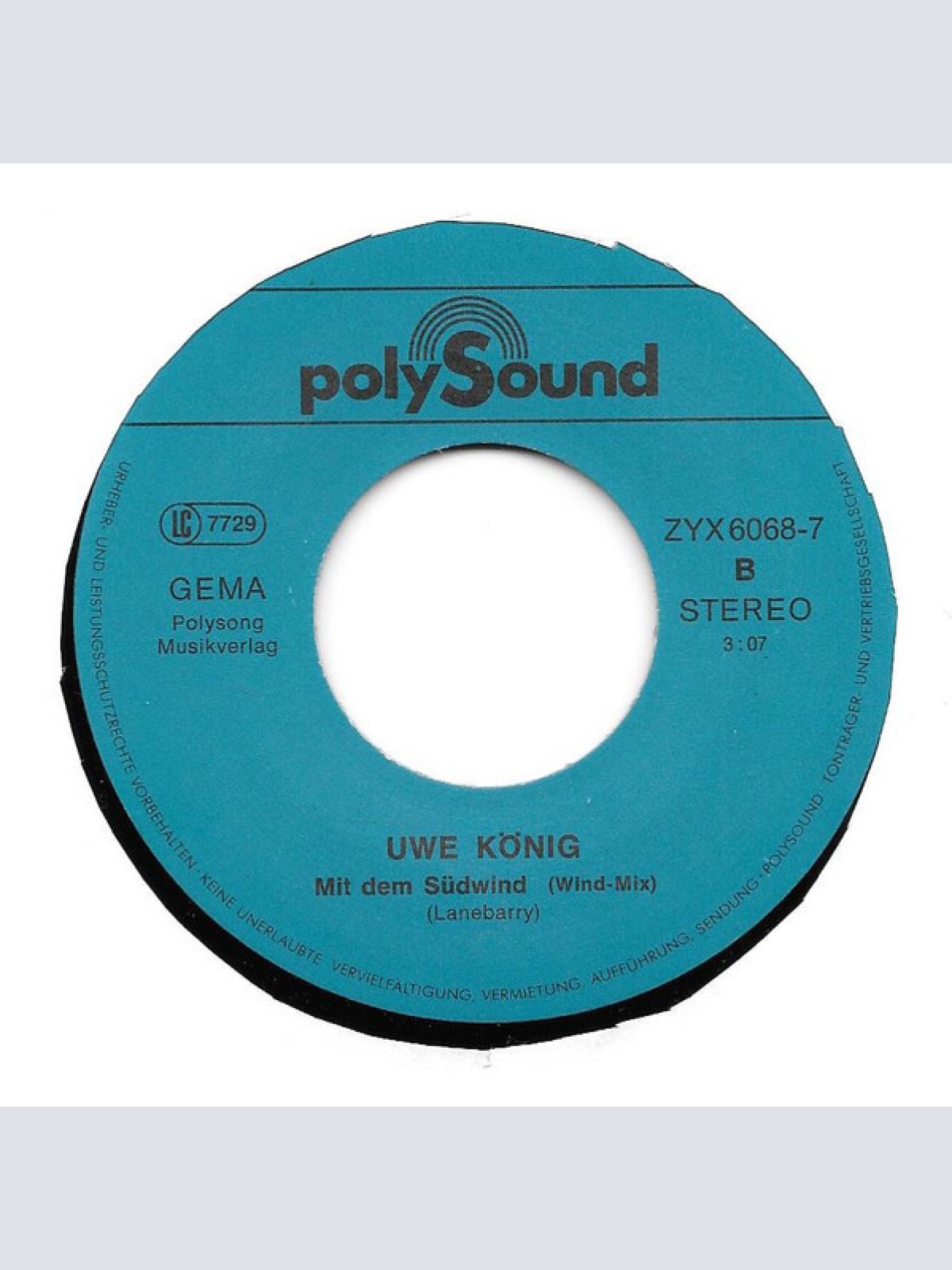 Vinyl / Uwe König - Mit Dem Südwind