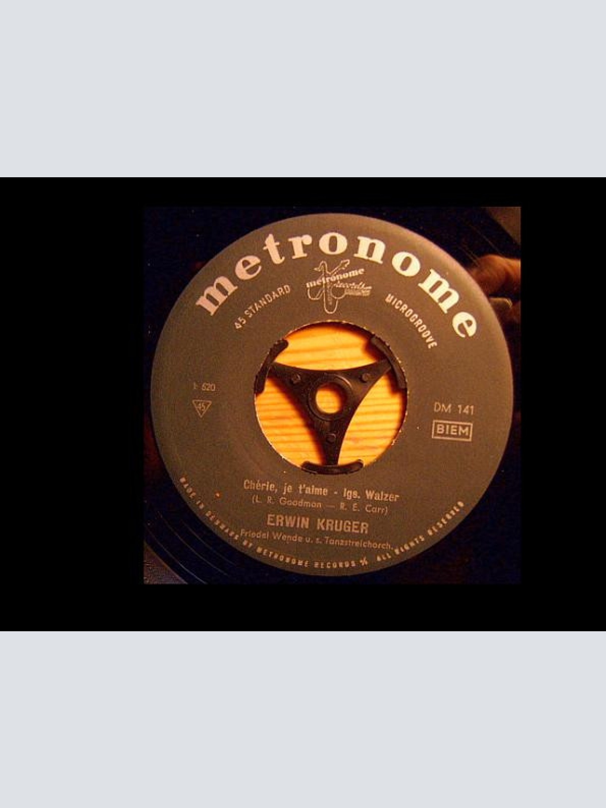 Vinyl / Erwin Kruger - Chérie Je T'aime / So Sind Die Frauen