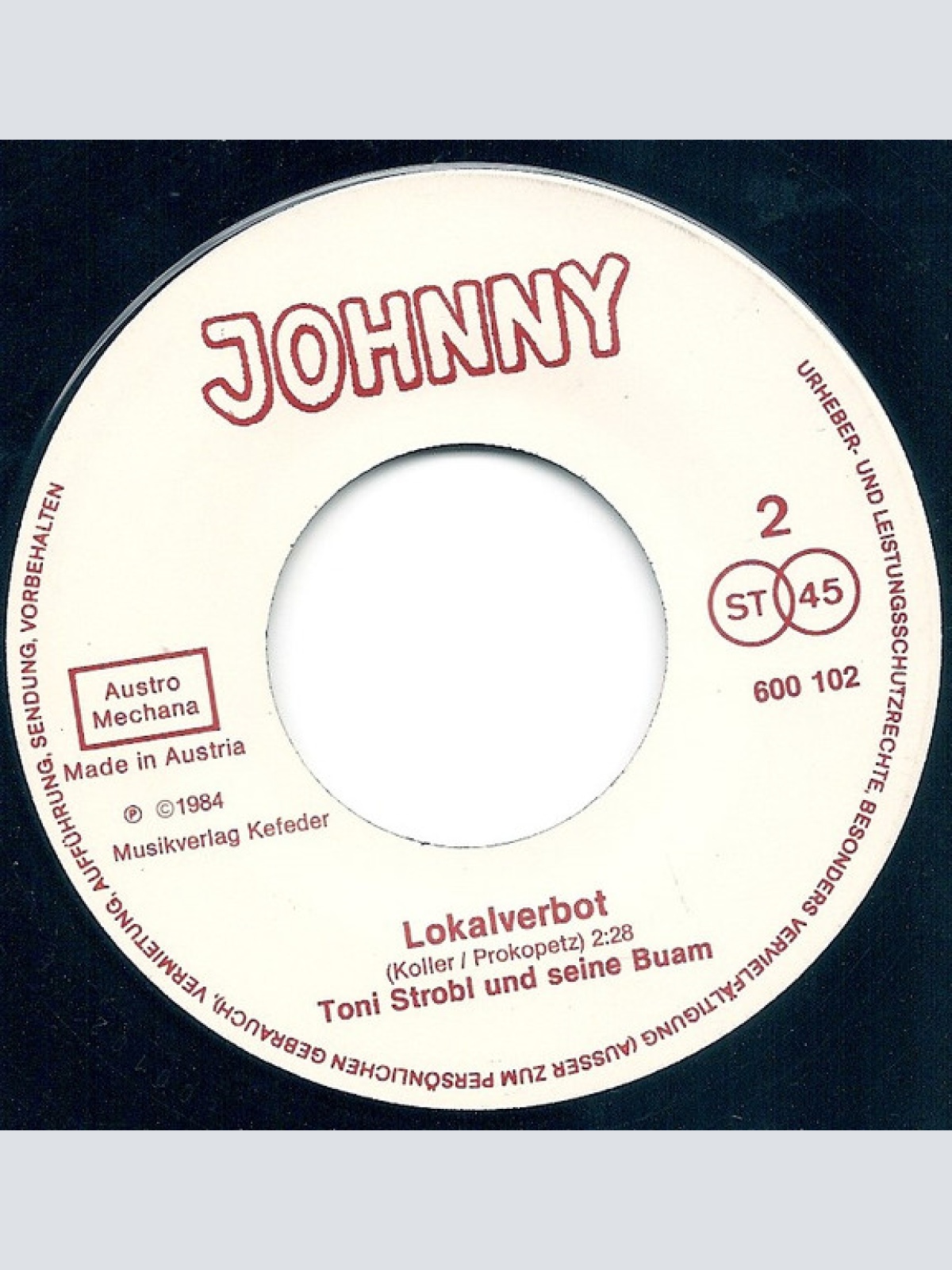 Vinyl / Toni Strobl Und Seine Buam - Sperrstund-Blues