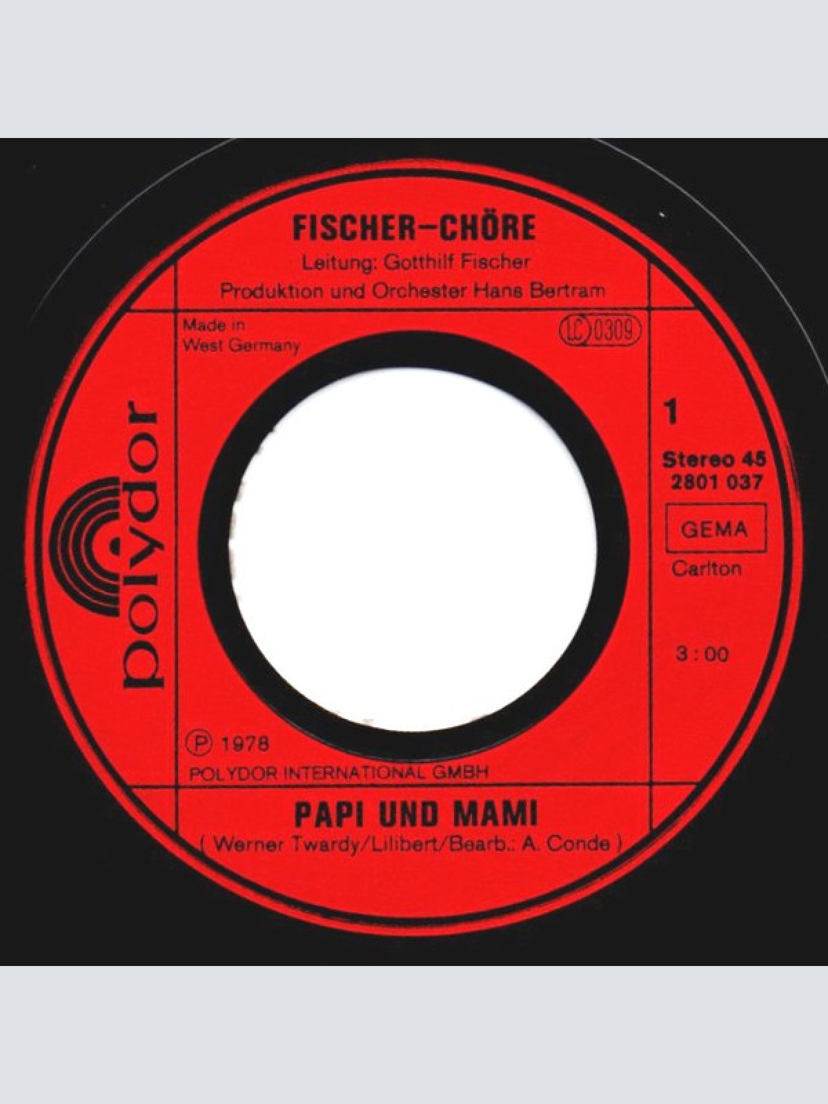 Vinyl / Fischer Chöre - Papi Uns Mami