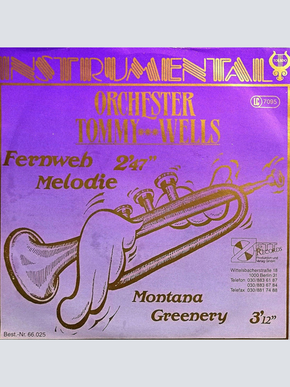 Vinyl / Orchester Tommy Wells - Fernweh Melodie