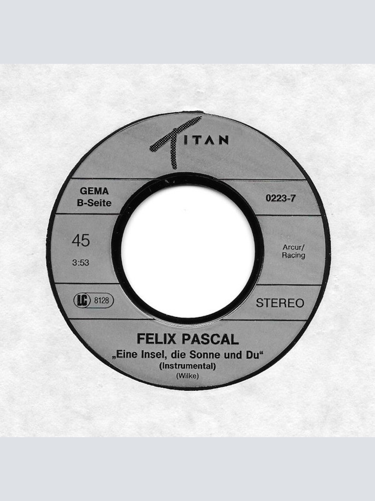 Vinyl / Felix Pascal - Eine Insel, Die Sonne Und Du