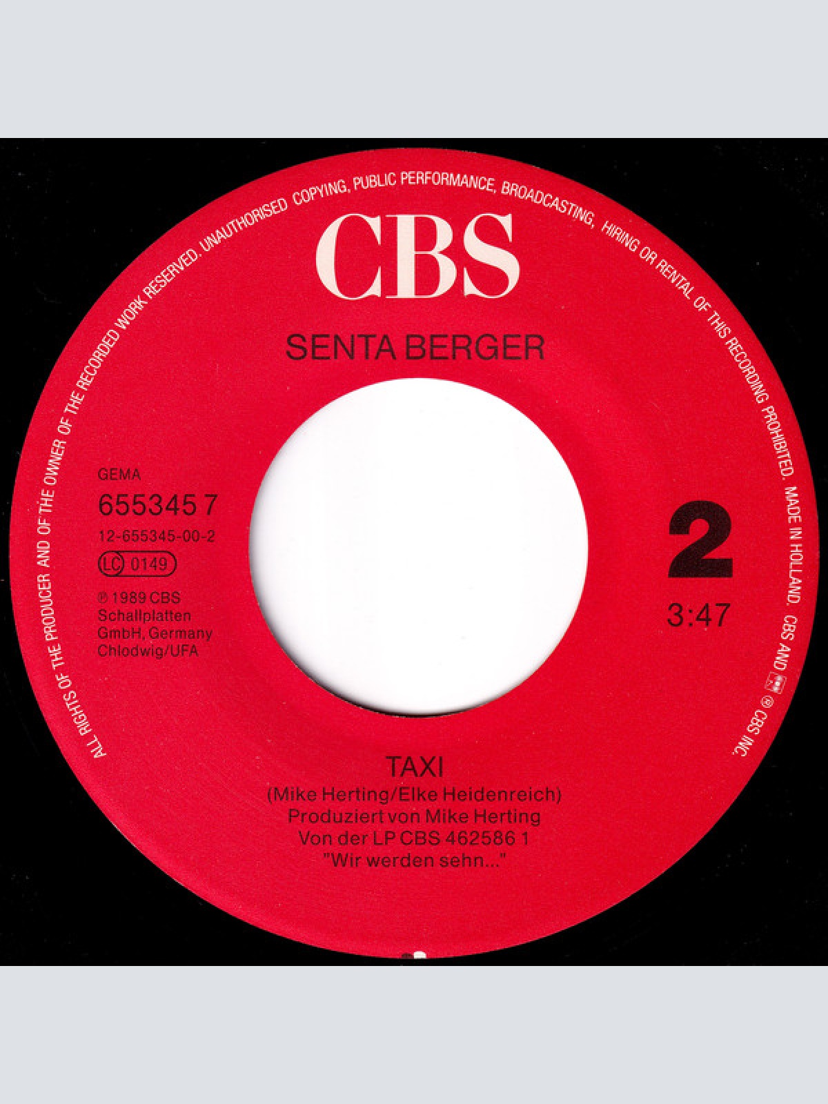 Vinyl / Senta Berger - Ein Einziger Abend