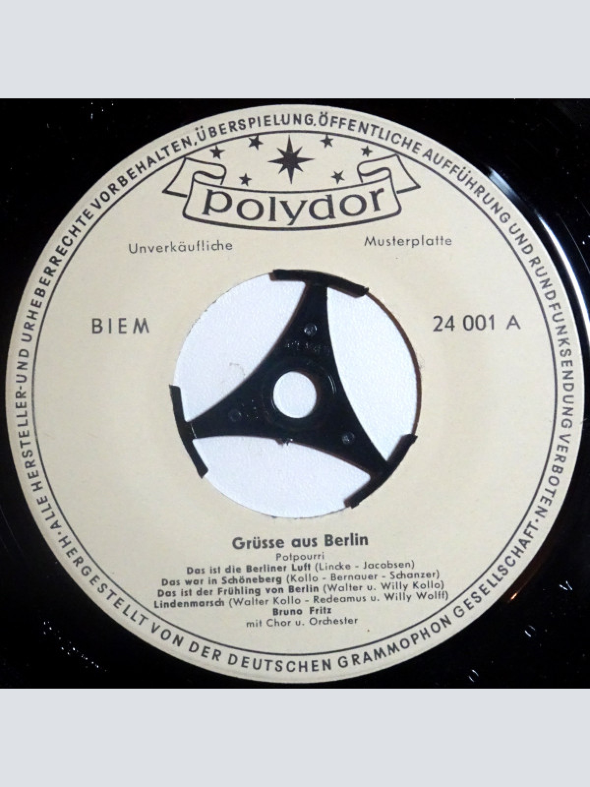 Vinyl / Bruno Fritz - Grüße Aus Berlin / Berlin Bleibt Doch Berlin