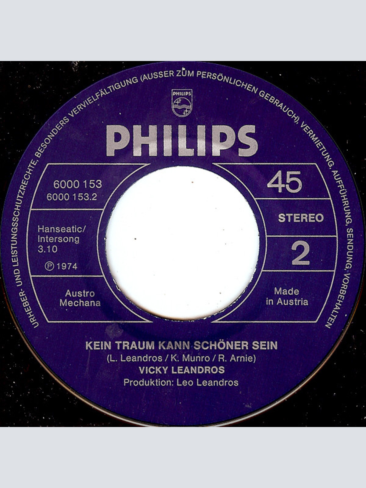 Vinyl / Vicky Leandros - Du Lässt Mir Meine Welt (Quando Ti Lascio)