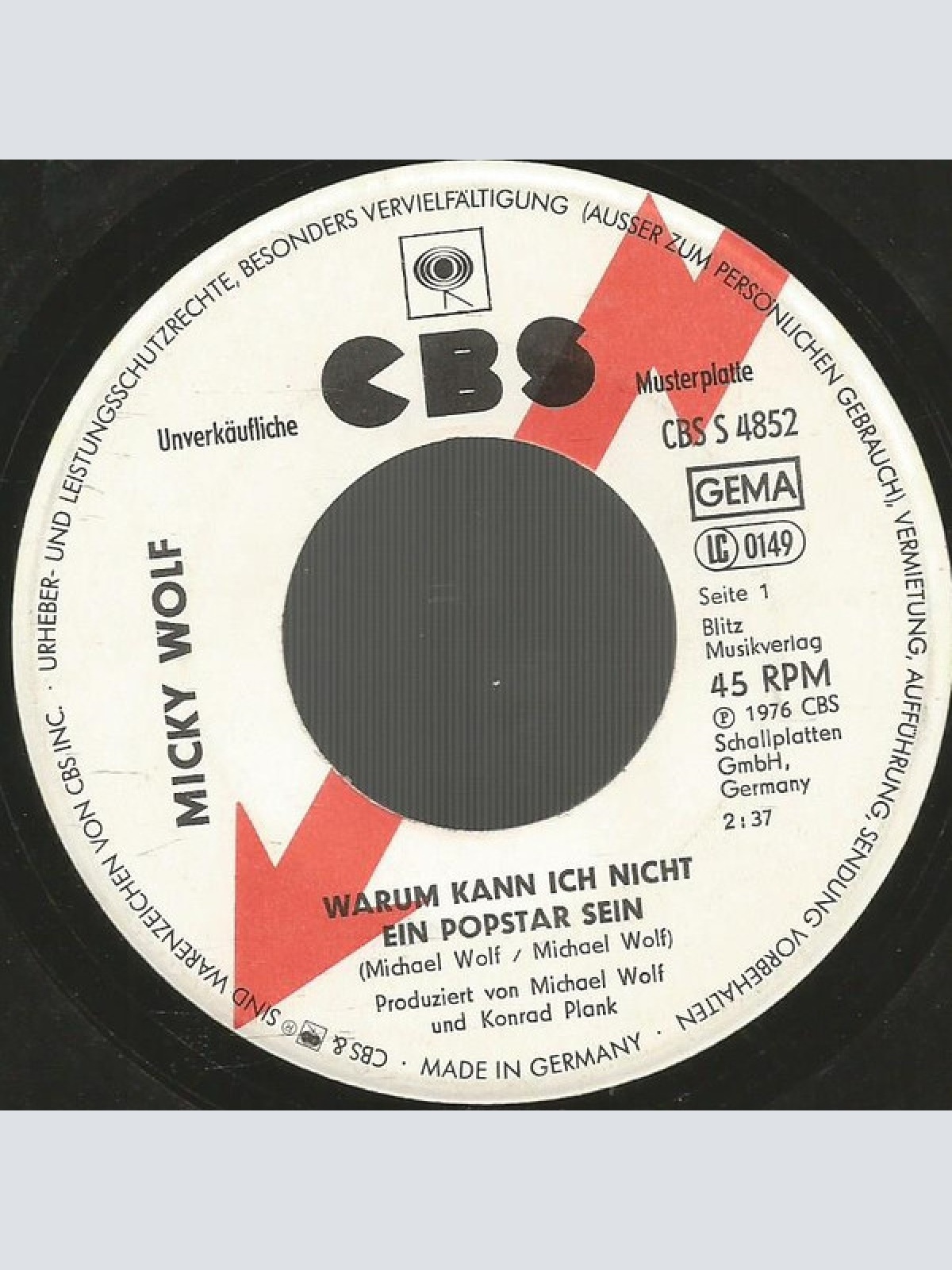 Vinyl / Micky Wolf - Warum Kann Ich Nicht Ein Popstar Sein?