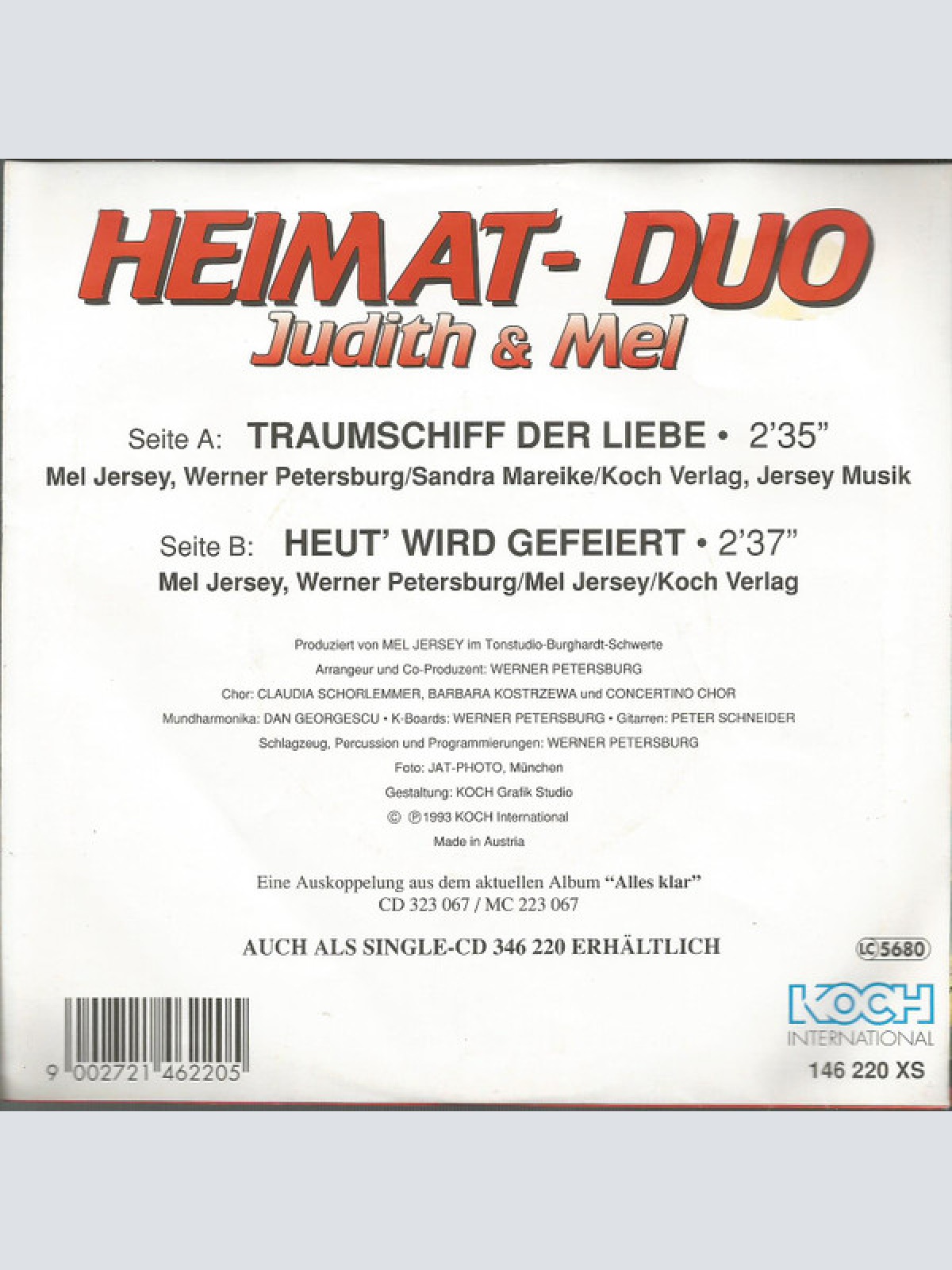 Vinyl / Heimat-Duo Judith & Mel* - Traumschiff Der Liebe