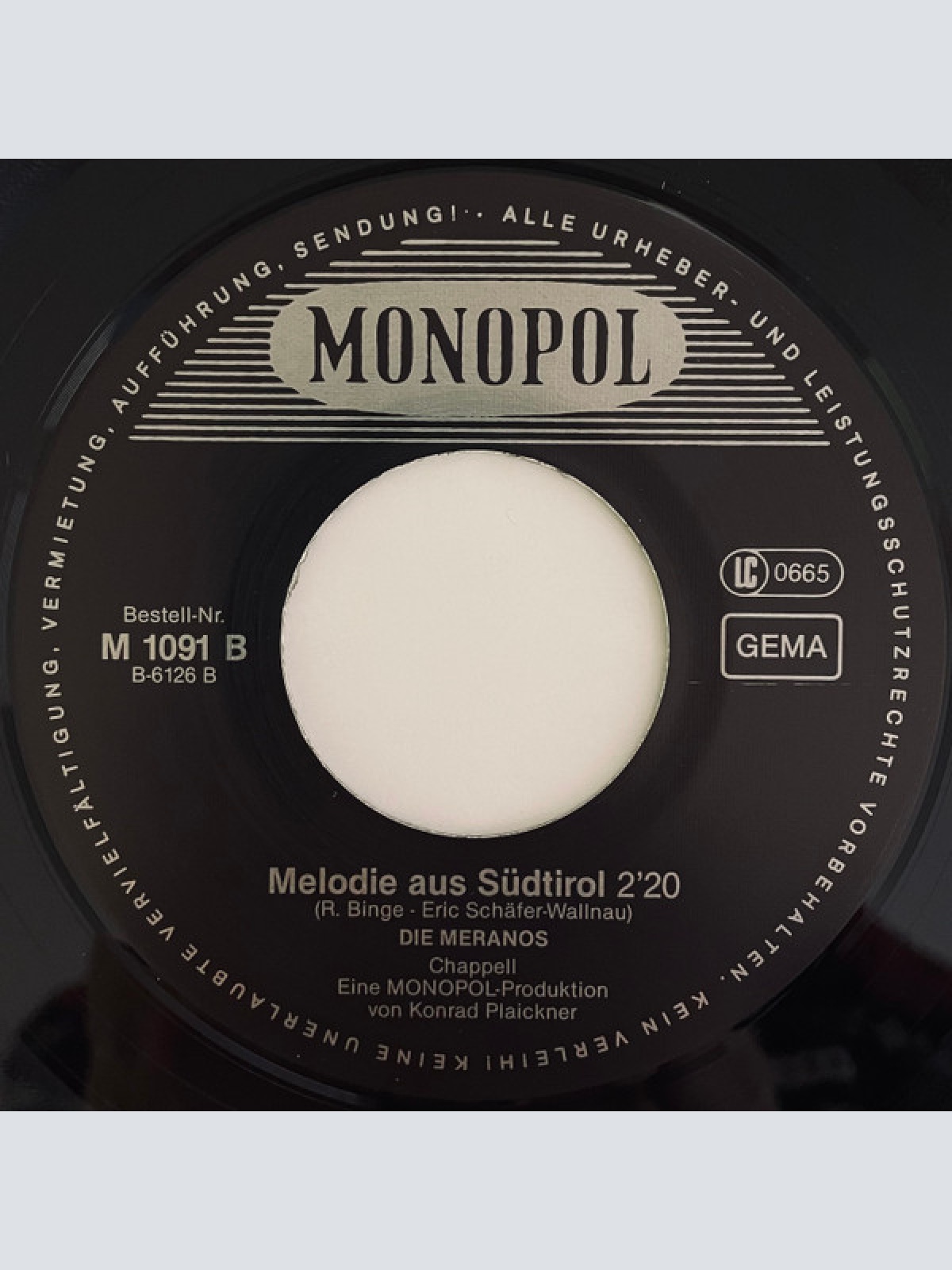 Vinyl / Die Meranos - Es Klingt Ein Lied Aus Längst Vergang'nen Tagen (Aus Der Jugendzeit)