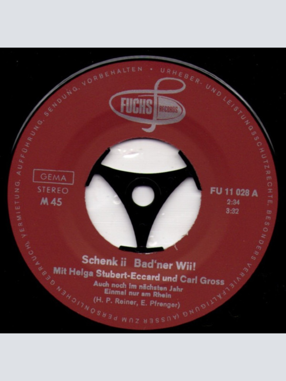 Vinyl / Helga Stubert-Eccard* Und Carl Gross - Schenk Ii, Bad'ner Wii!