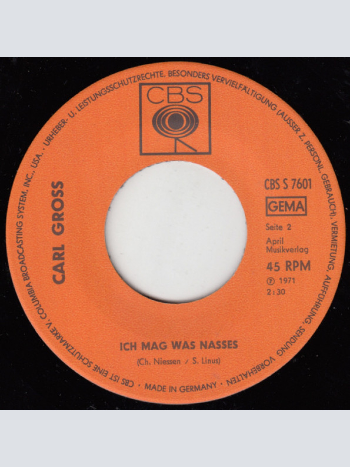 Vinyl / Carl Gross - Der Umweltverschmutzer