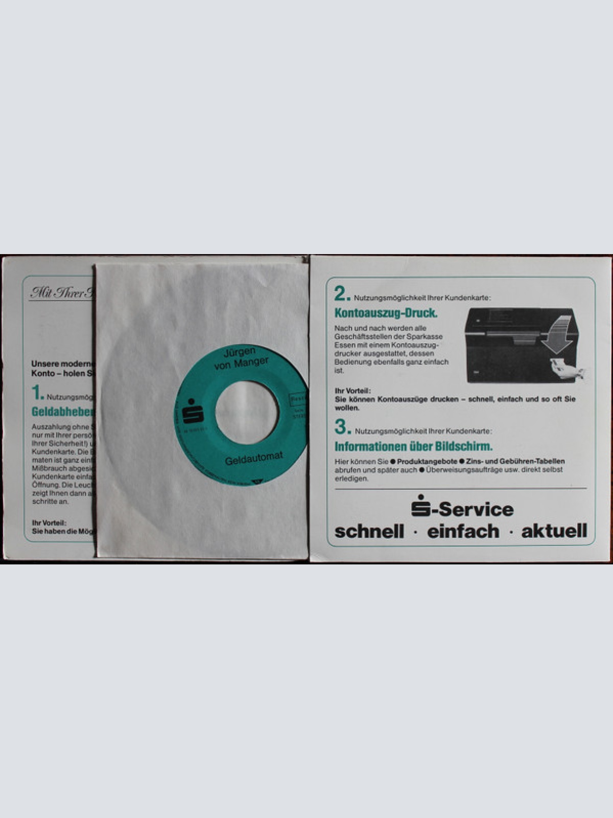 Vinyl / Jürgen Von Manger - Geldautomat