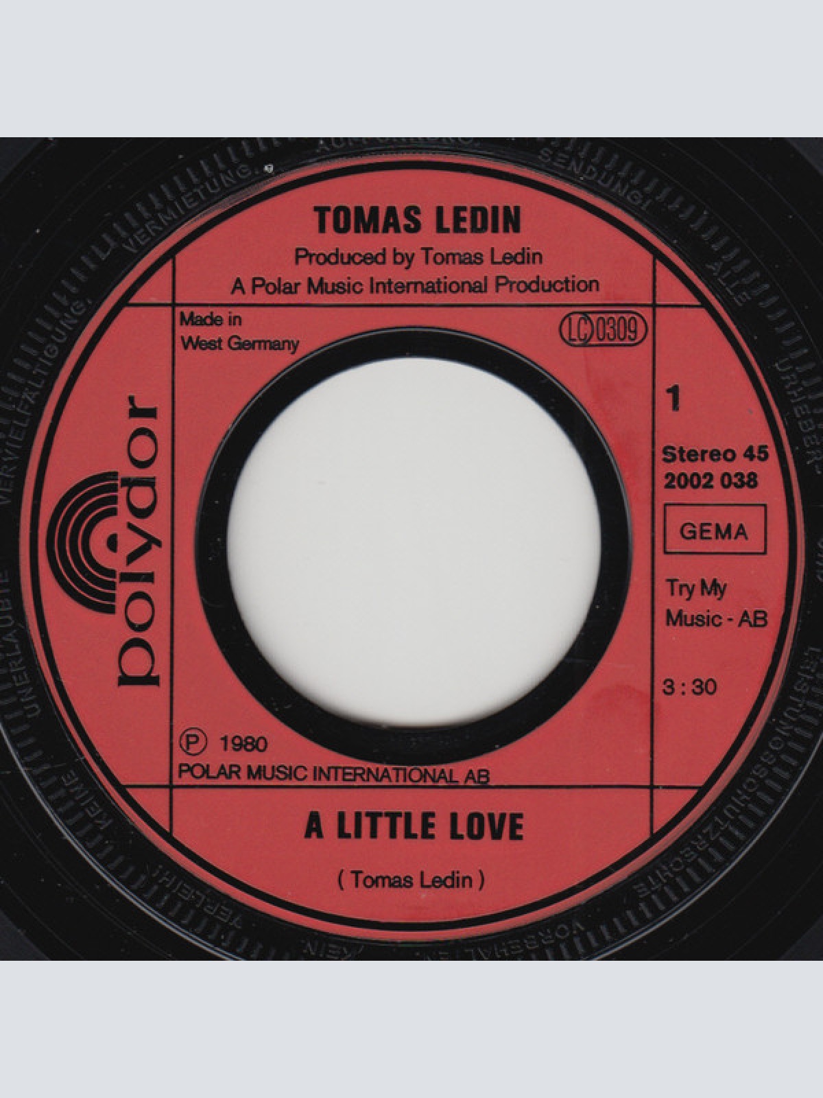 Vinyl / Tomas Ledin - A Little Love