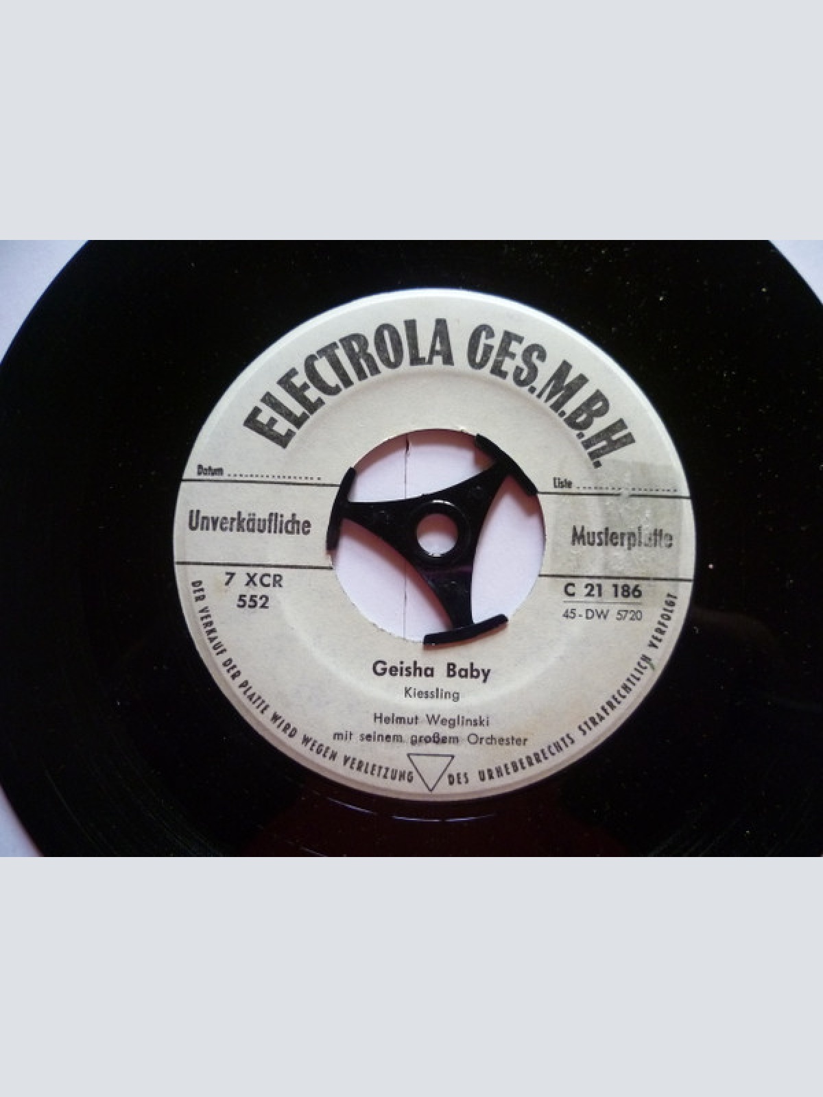 Vinyl / Helmut Weglinski Mit Seinem Großen Orchester - Cha-Cha-Bom / Geisha Baby