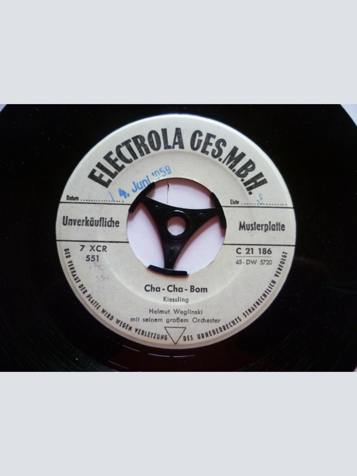 Vinyl / Helmut Weglinski Mit Seinem Großen Orchester - Cha-Cha-Bom / Geisha Baby