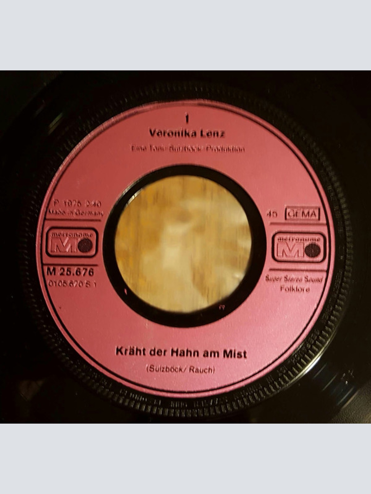 Vinyl / Veronika Lenz - Kräht Der Hahn Am Mist / Die Liebe Und Die Jodlerei
