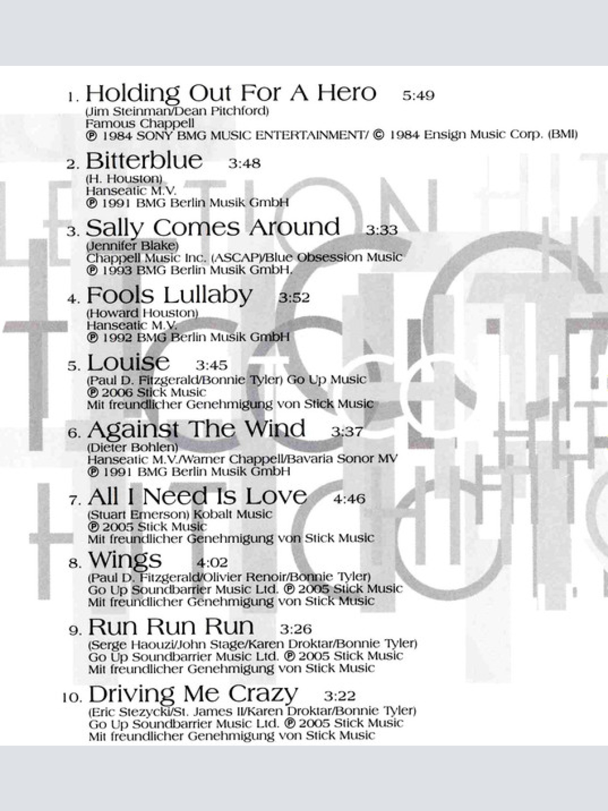 CD / Bonnie Tyler - Hit Collection