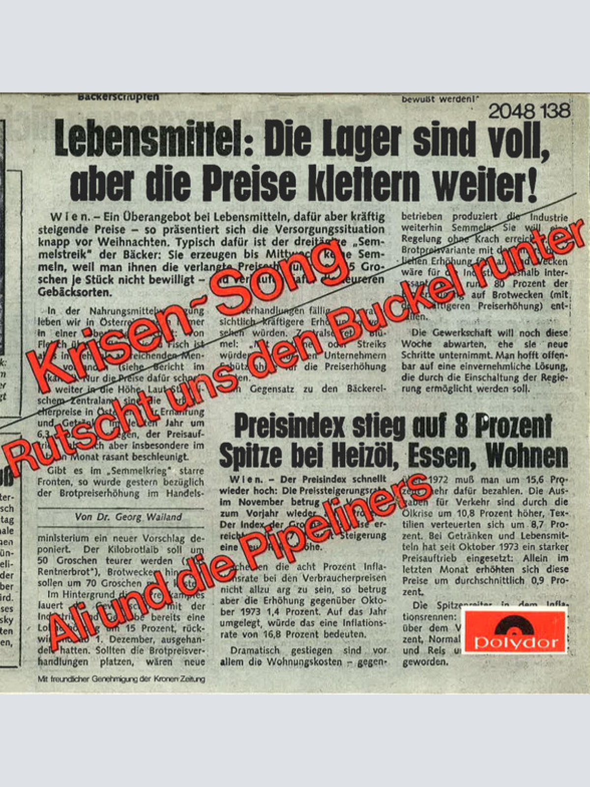 Vinyl / Ali Und Die Pipeliners - Krisensong