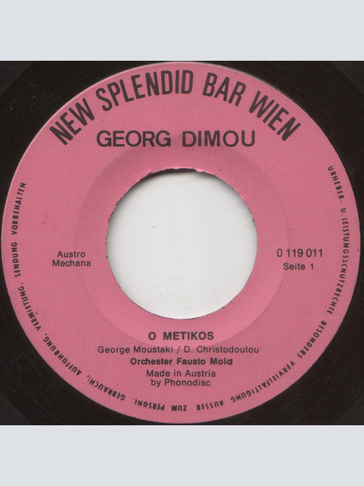 Vinyl / Georg Dimou* / Fausto Mola - Georg Dimou Und Fausto Mola Singen Für Sie