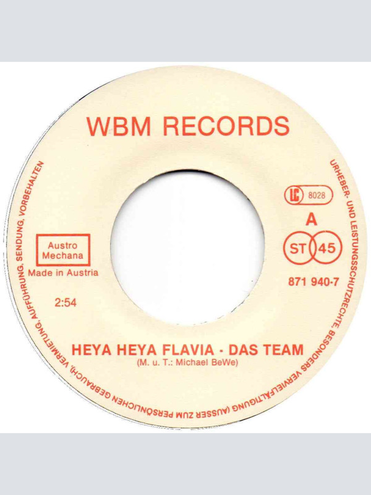 Vinyl / SK Raika Flavia Solva - Das Team - Heya Heya Flavia