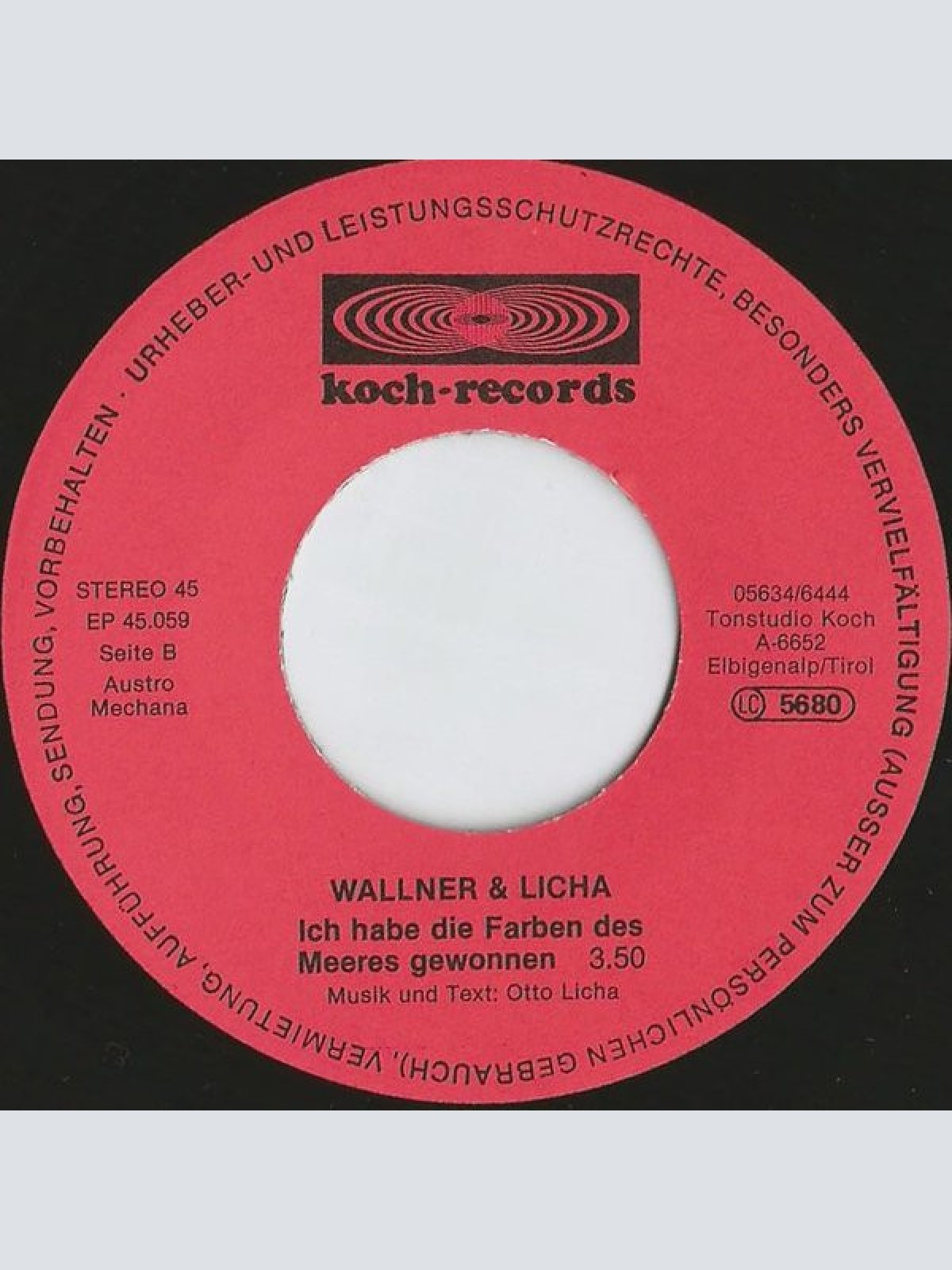 Vinyl / Wallner & Licha - Bleib Doch Hier