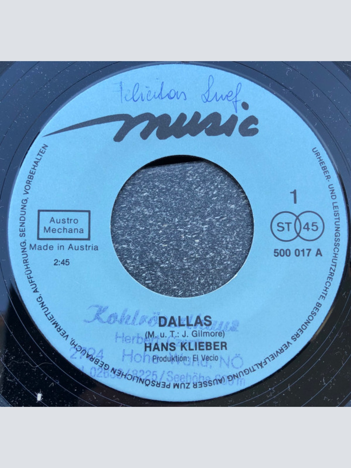 Vinyl / Hans Klieber - Dallas
