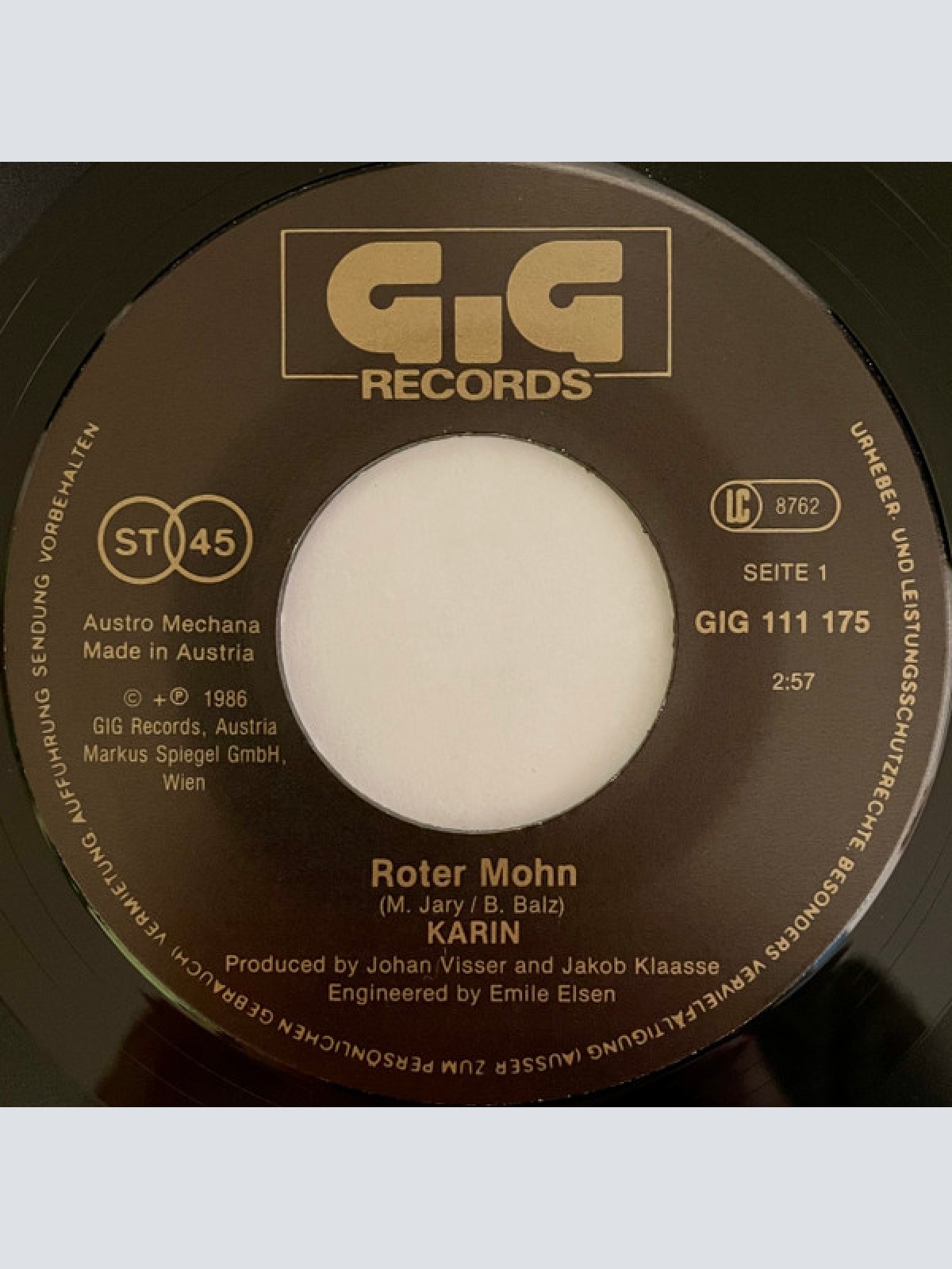 Vinyl / Karin* - Roter Mohn