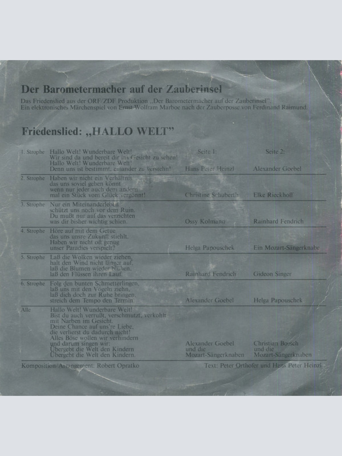 Vinyl / Sim SalaBim Bam Bum - Der Barometer Auf Der Zauberinsel