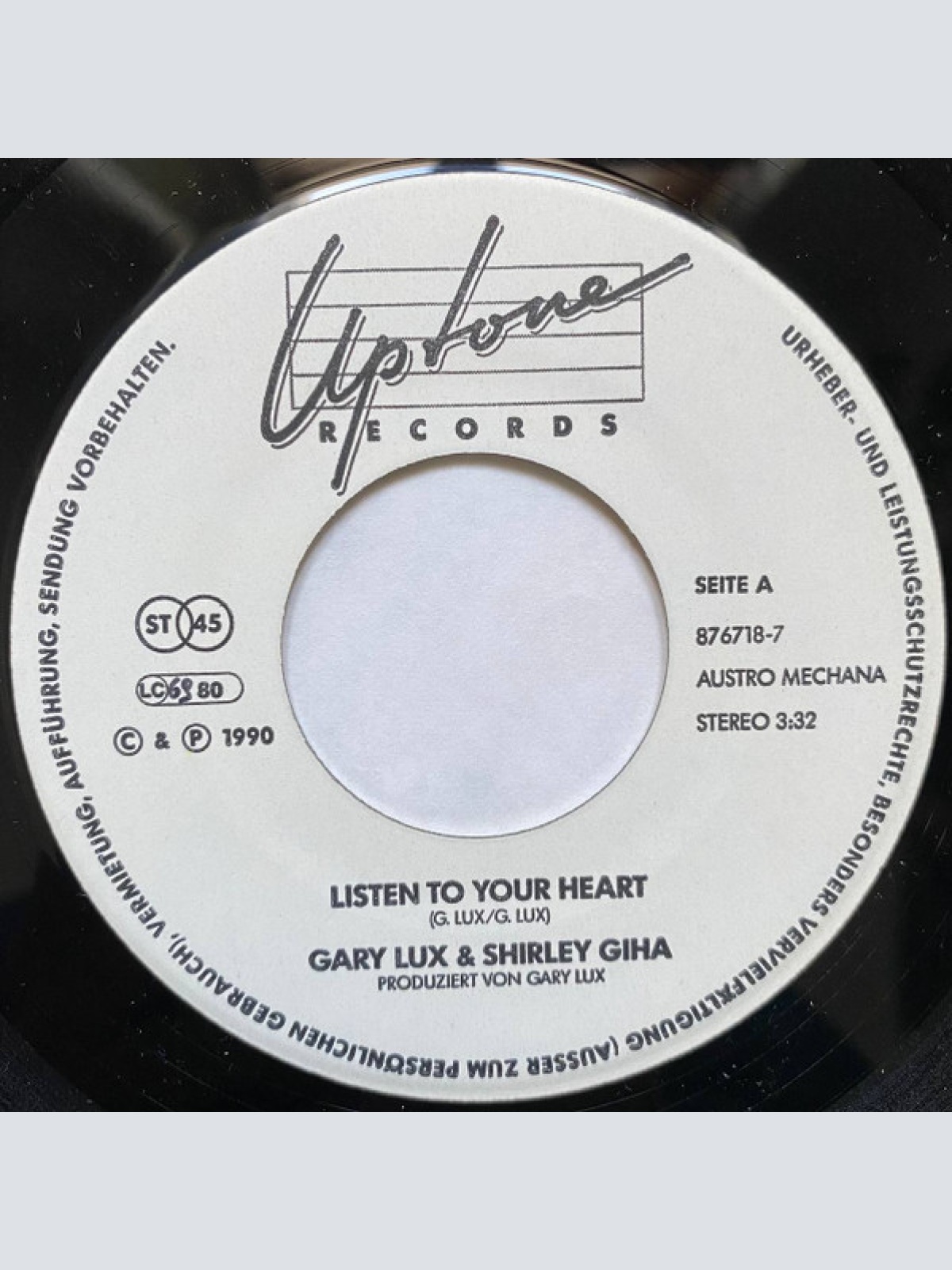 Vinyl / Gary Lux & Shirley Giha - Listen To Your Heart