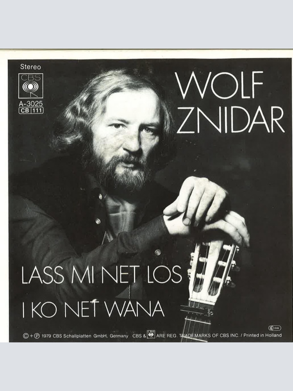 Vinyl / Wolf Znidar - Lass Mi Net Los / I Ko Net Wana