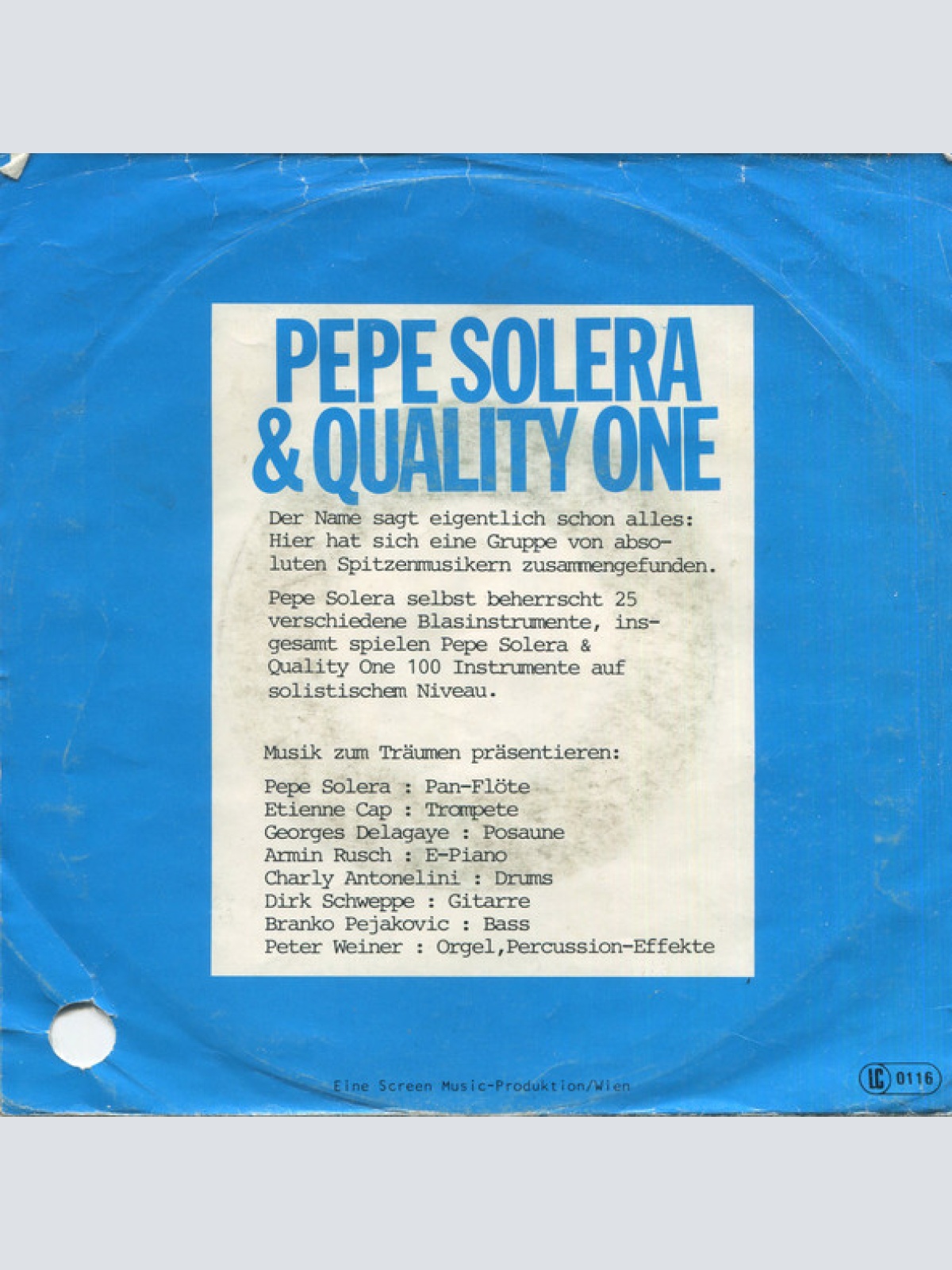 Vinyl / Pepe Solera* & Quality One - Akropolis Goodbye