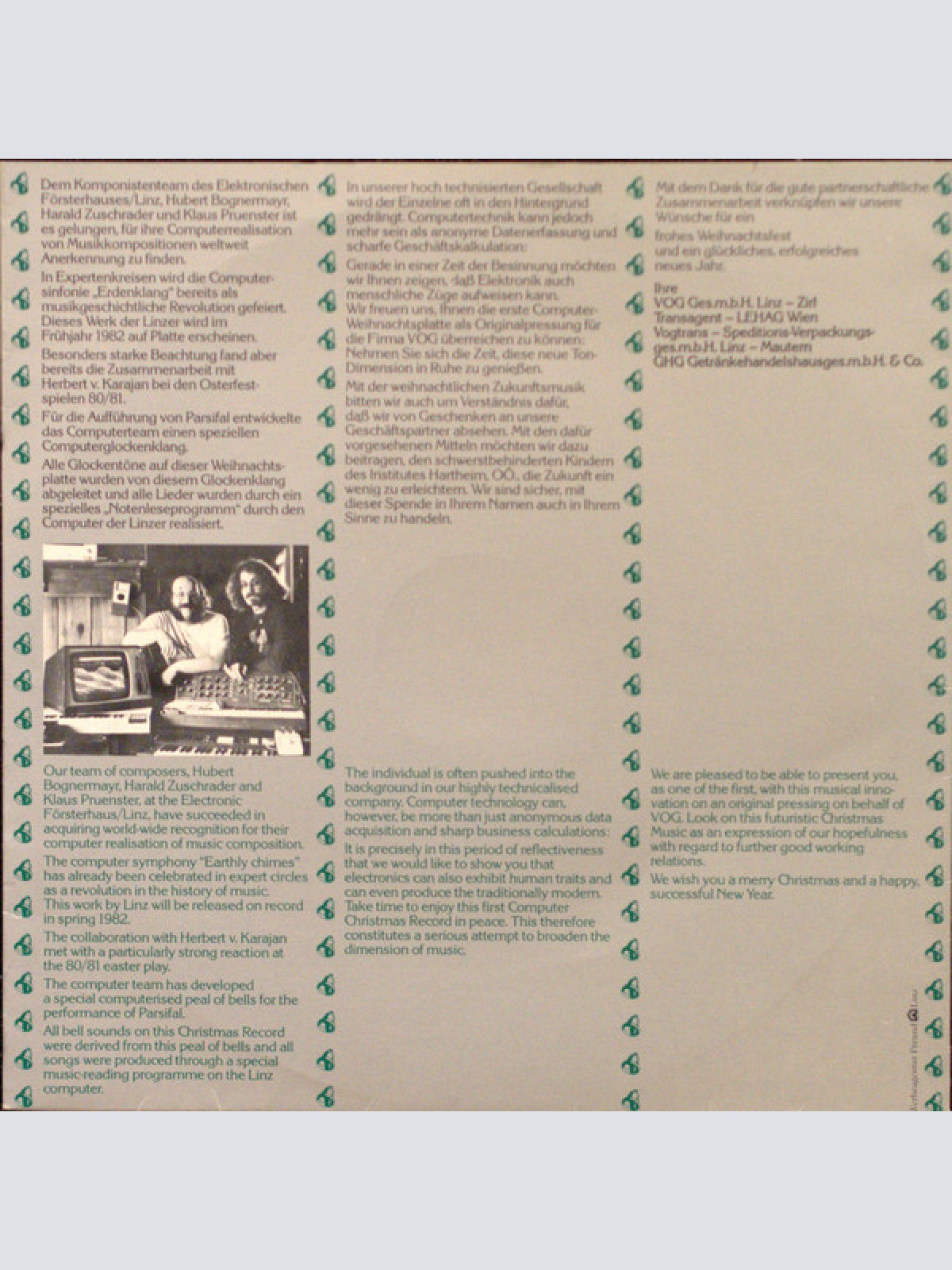 Vinyl / Hubert Bognermayr, Harald Zuschrader* - Heller Die Glocken Nie Klangen