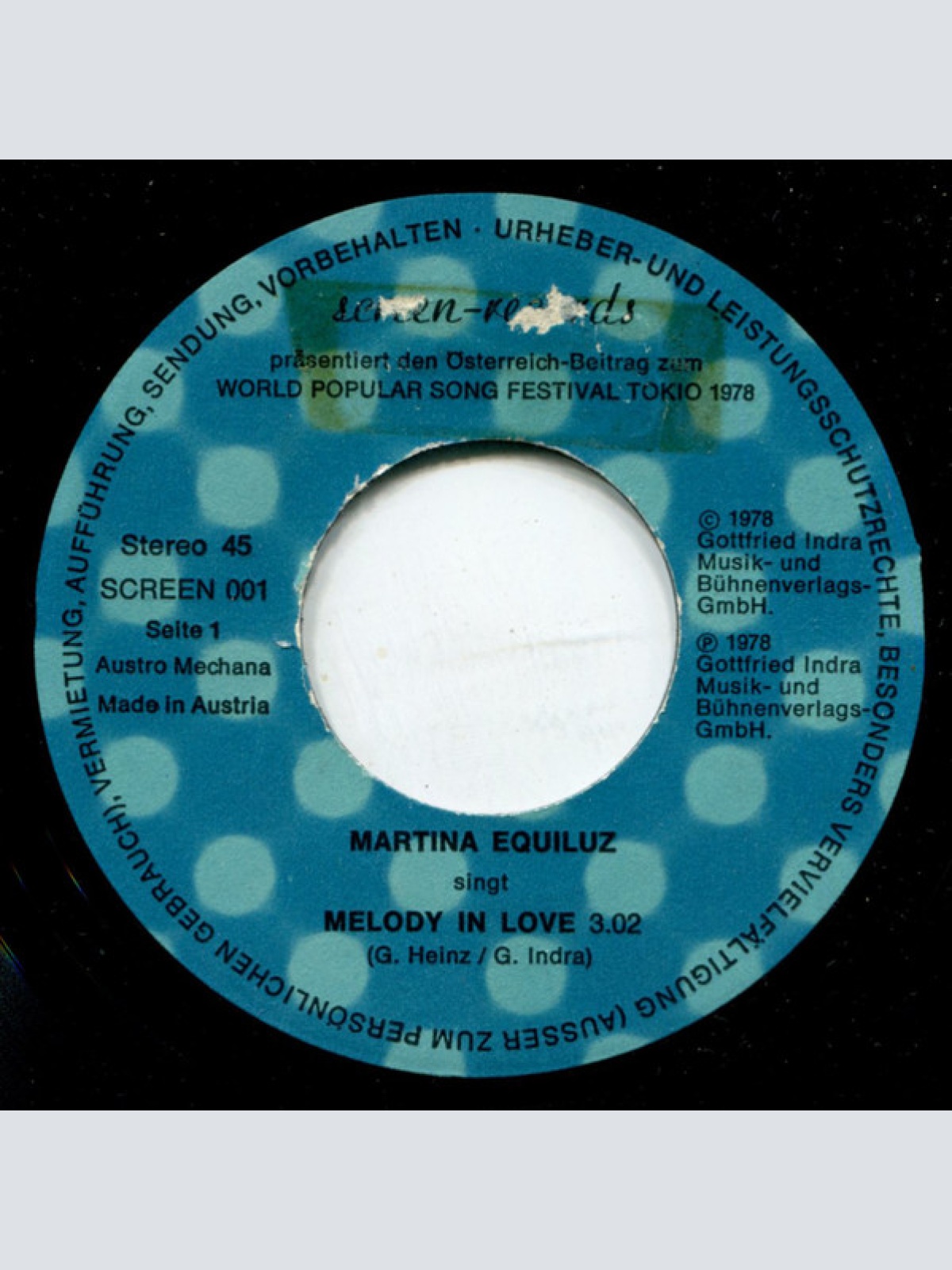 Vinyl / Martina Equiluz - Melody In Love / Sweet Silent Sounds