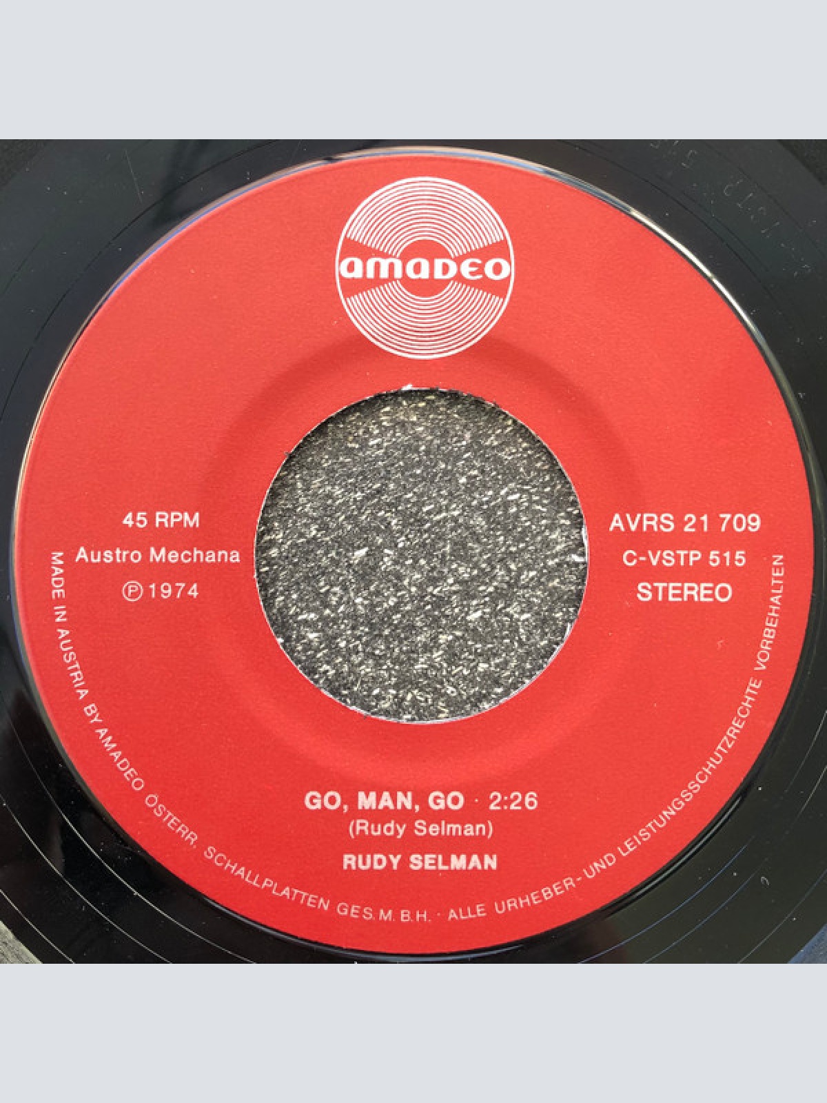 Vinyl / Rudy Selman - Go, Man, Go